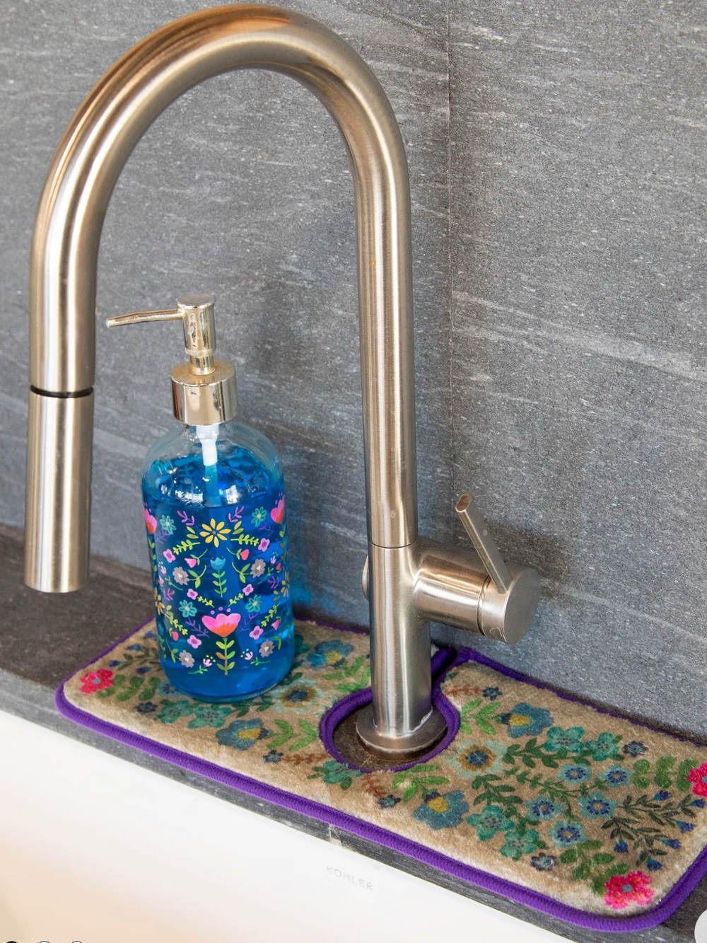 Reversible Faucet Sink Mat
